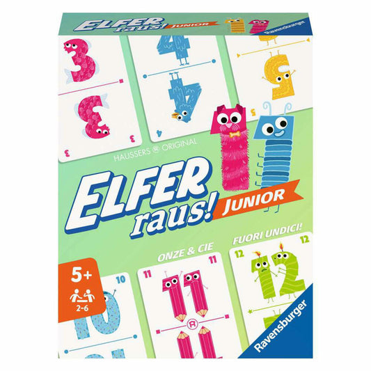 Ravensburger Elfer raus! Junior, card game, board game, family game, children's game, children, 20947