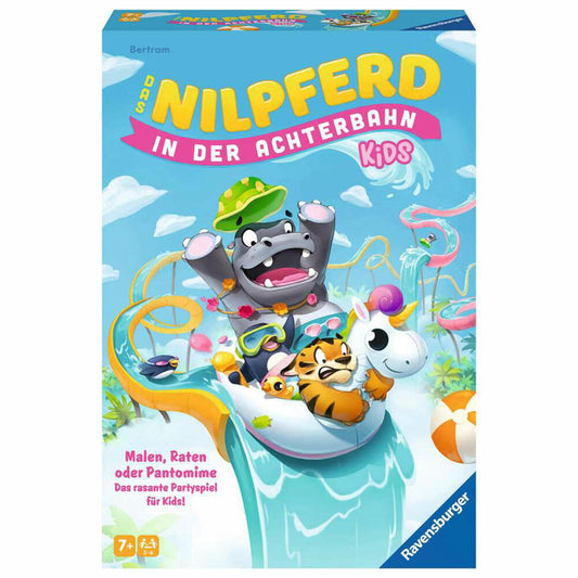 Ravensburger The Hippo in the Rollercoaster Kids, Children's Game, Family Game, Board Game, from 7 years, 22361