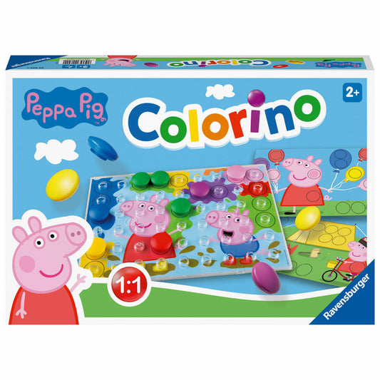 Ravensburger Peppa Pig Colorino, Steckspiel, Farbenspiel, Kinderspiel, Kinder Spiel, ab 2 Jahre, 20892