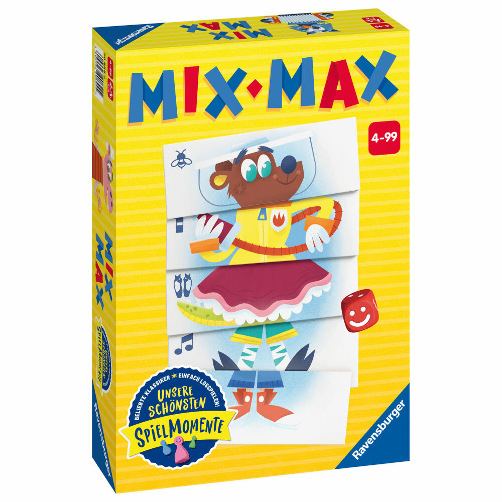 Ravensburger Mix Max, puzzle game, dice game, children's game, children's game, from 4 years, 20855