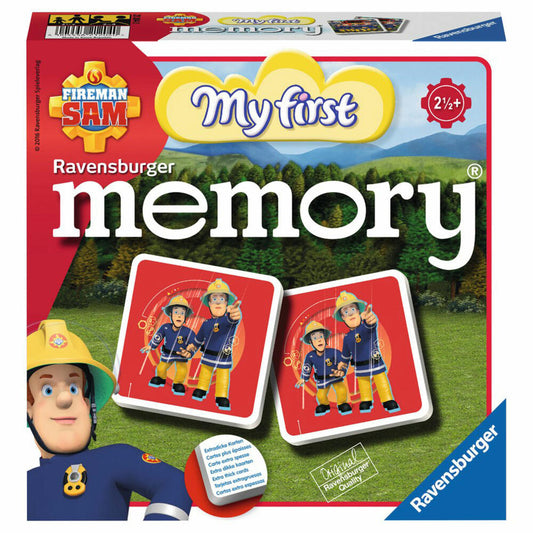 Ravensburger Fireman Sam My First memory, search game, card game, children's game, memory game, laying card game, laying game, card game, fireman, 21204 0