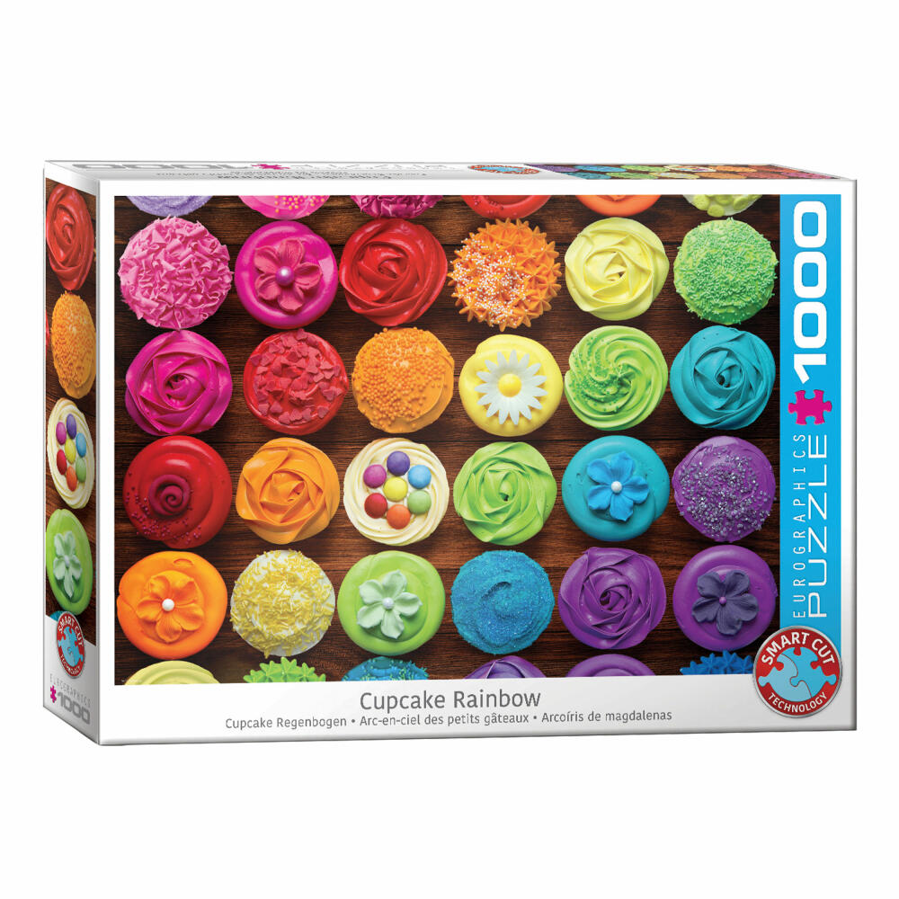 Eurographics Puzzle Cupcake Rainbow, 1000 pieces, 68 x 48 cm, 6000-5625