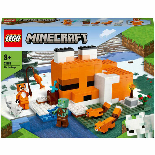 LEGO Minecraft Die Fuchs-Lodge, 193-tlg., Bauset, Konstruktionsset, Bausteine, Spielzeug, ab 8 Jahre, 21178