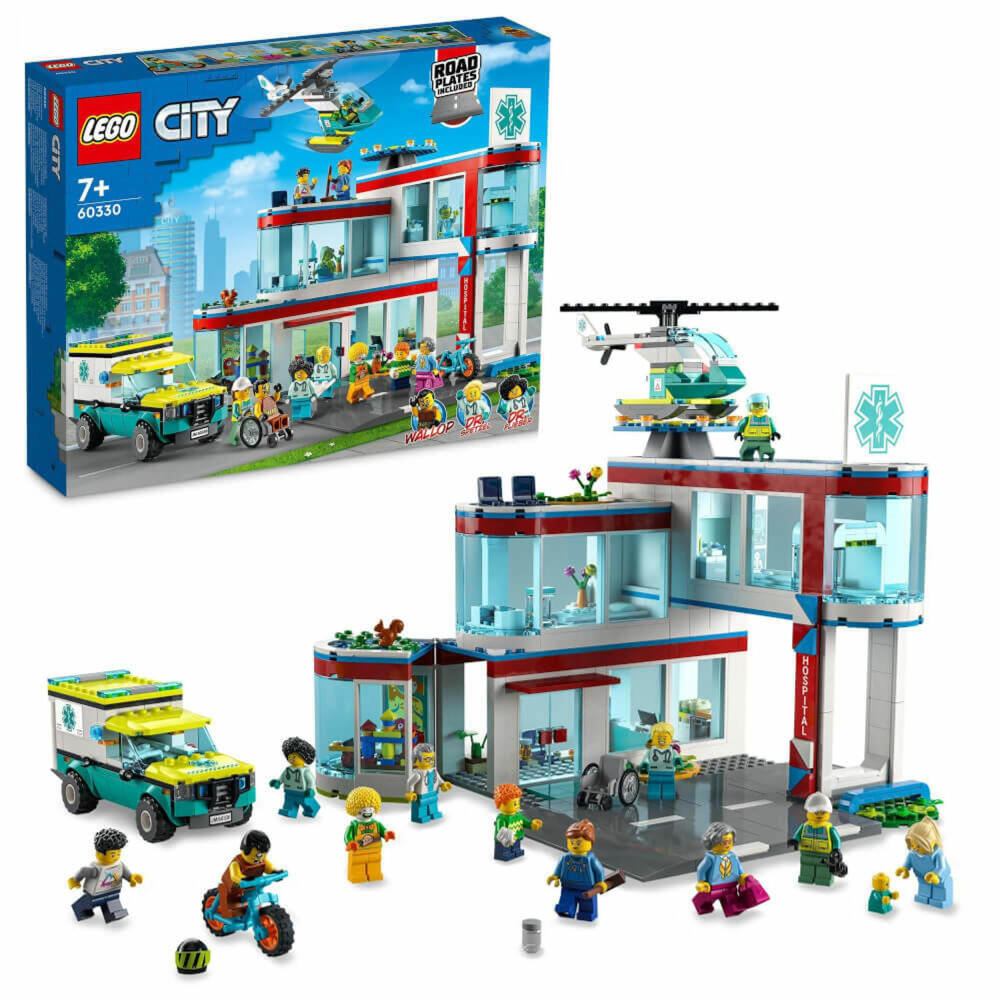 LEGO City Krankenhaus, 816-tlg., Bauset, Konstruktionsset, Bausteine, Spielzeug, ab 7 Jahre, 60330