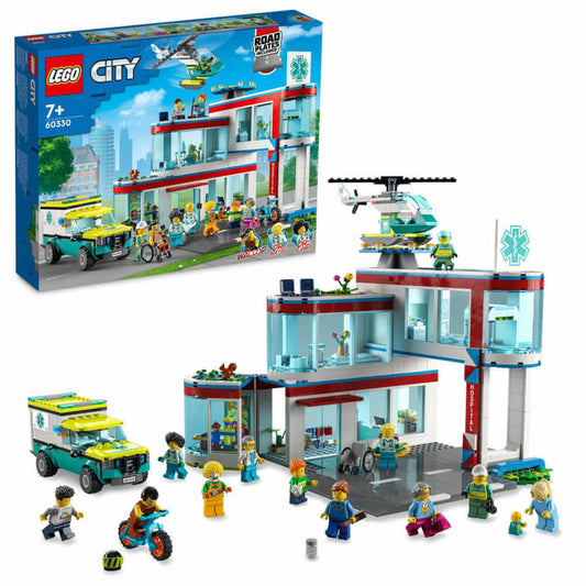 LEGO City Krankenhaus, 816-tlg., Bauset, Konstruktionsset, Bausteine, Spielzeug, ab 7 Jahre, 60330