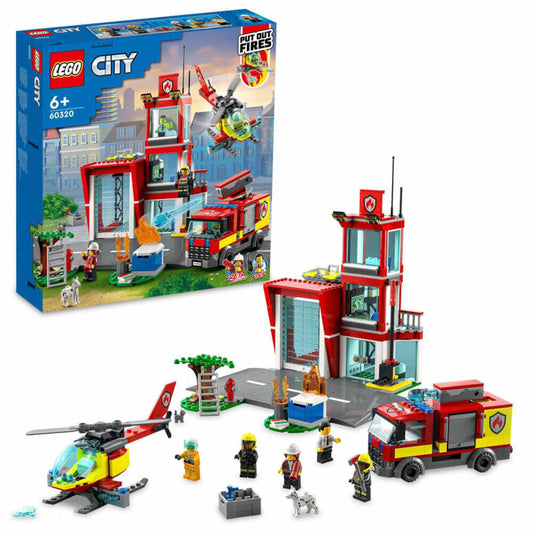 LEGO City Feuerwache, 540-tlg., Bauset, Konstruktionsset, Bausteine, Spielzeug, ab 6 Jahre, 60320
