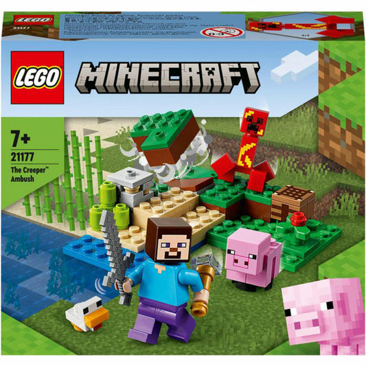 LEGO Minecraft Der Hinterhalt des Creeper, 72-tlg., Bauset, Konstruktionsset, Bausteine, Spielzeug, ab 7 Jahre, 21177