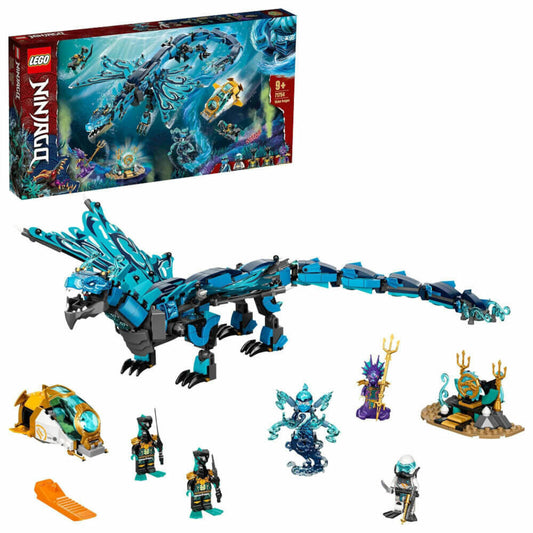 LEGO Ninjago Wasserdrache, 77-tlg., Bauset, Konstruktionsset, Bausteine, Spielzeug, ab 9 Jahre, 71754