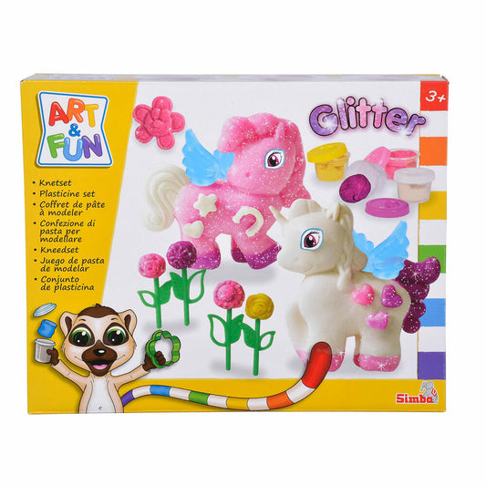 Simba Art &amp; Fun Modelling Clay Set Unicorn, Modelling Clay Set, Modelling Clay, Glitter Modelling Clay, Modelling Clay, Children's Toy, Children's Toy, 106326016