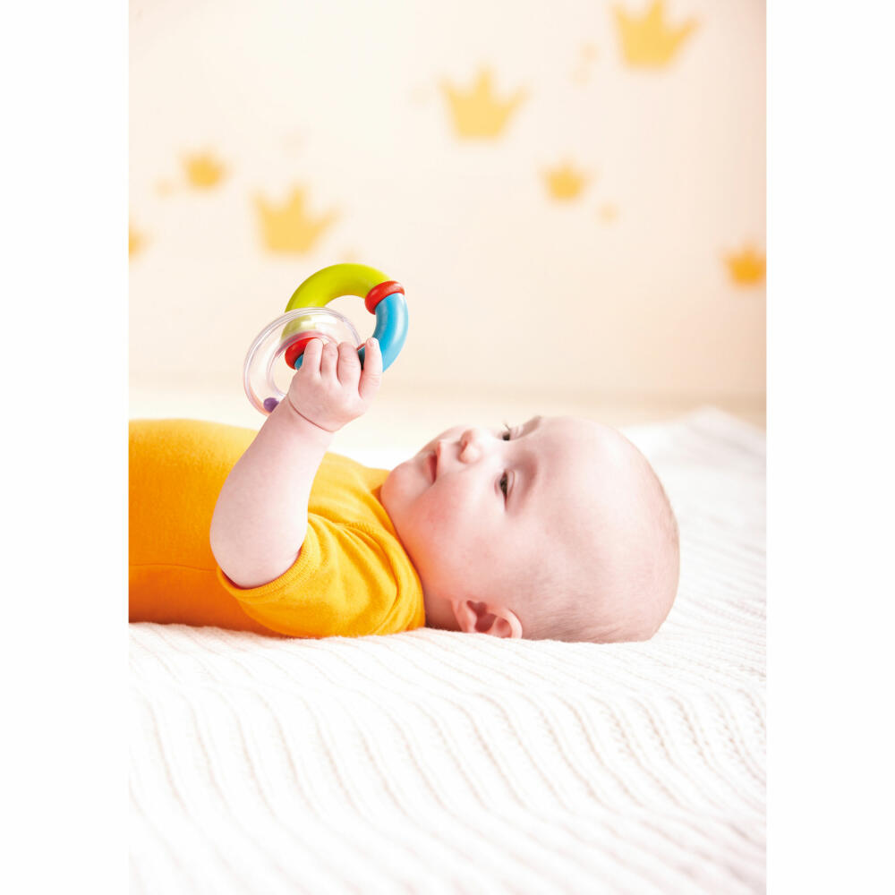 HABA Greifling Ringel-Duo, Babyspiele, Baby Spiele, Rasselring, Rassel Ring, Spielzeug, 3350