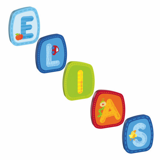HABA wooden letters, name Elias, letters, door sign, wall, decoration, children's room, child, baby