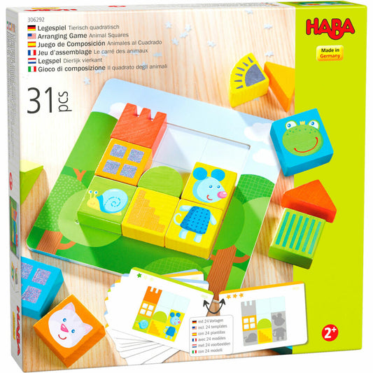 HABA Animal Square Puzzle, Children's Game, Toy for Ages 2 and Up, 306292