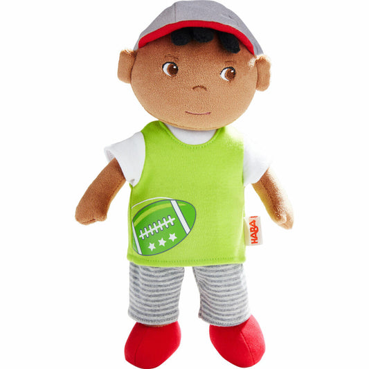 HABA Kuschelpuppe Mason, Stoffpuppe, Plüschpuppe, Puppe, ab 6 Monaten, 306305