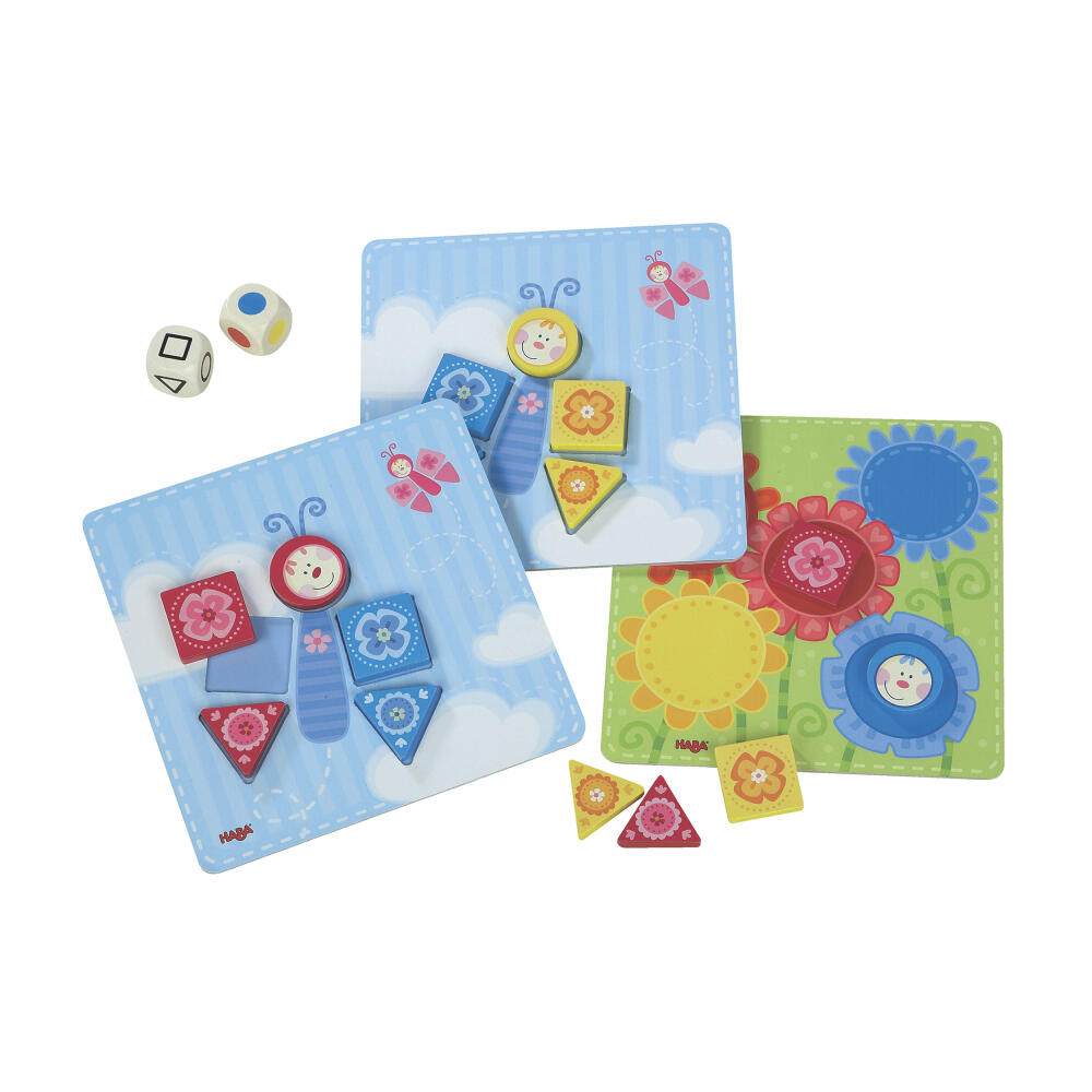 HABA Meine Erste Spiele Farben & Formen, Würfelspiel, Legespiel, Zuordnungsspiel, Spielzeug, 4652