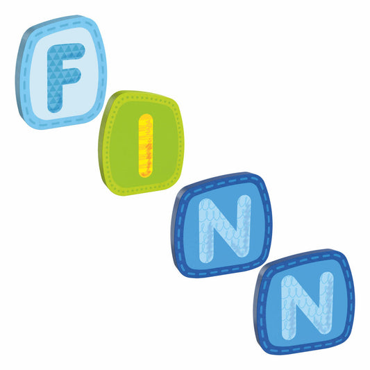 HABA wooden letters, name Finn, letters, door sign, wall, decoration, children's room, child, baby