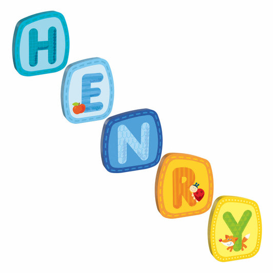 HABA wooden letters, name Henry, letters, door sign, wall, decoration, children's room, child, baby