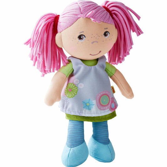 HABA Puppe Beatrice, Stoffpuppe, Kuschelpuppe, Plüschpuppe, ab 6 Monaten, 20 cm, 306204