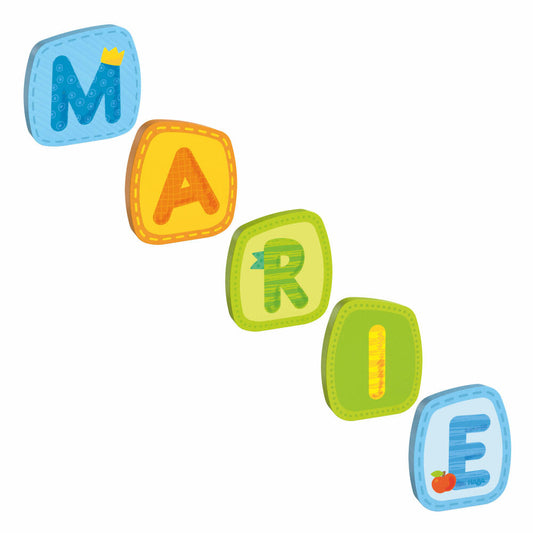 HABA wooden letters, name Marie, letters, door sign, wall, decoration, children's room, child, baby