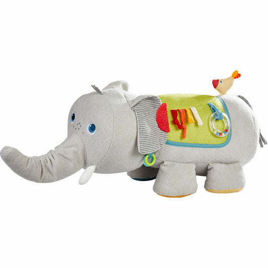 HABA Entdeckertier Elefant, Motorikspielzeug, Stofftier, Plüschtier, Motorik Spielzeug, 306454