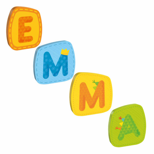 HABA wooden letters, name Emma, ​​letters, door sign, wall, decoration, children's room, child, baby
