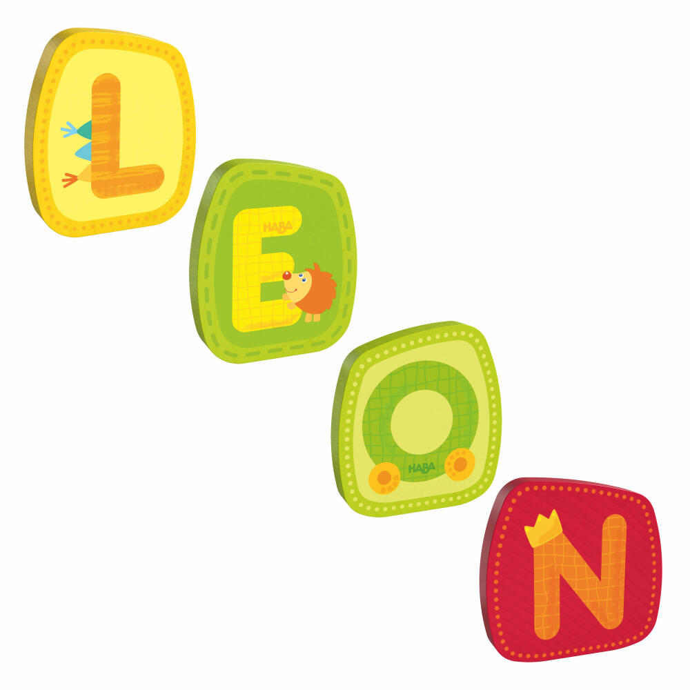HABA wooden letters, name Leon, letters, door sign, wall, decoration, children's room, child, baby