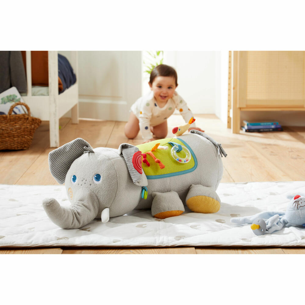 HABA Explorer Animal Elephant, Motor Skills Toy, Stuffed Animal, Plush Toy, Motor Skills Toy, 306454