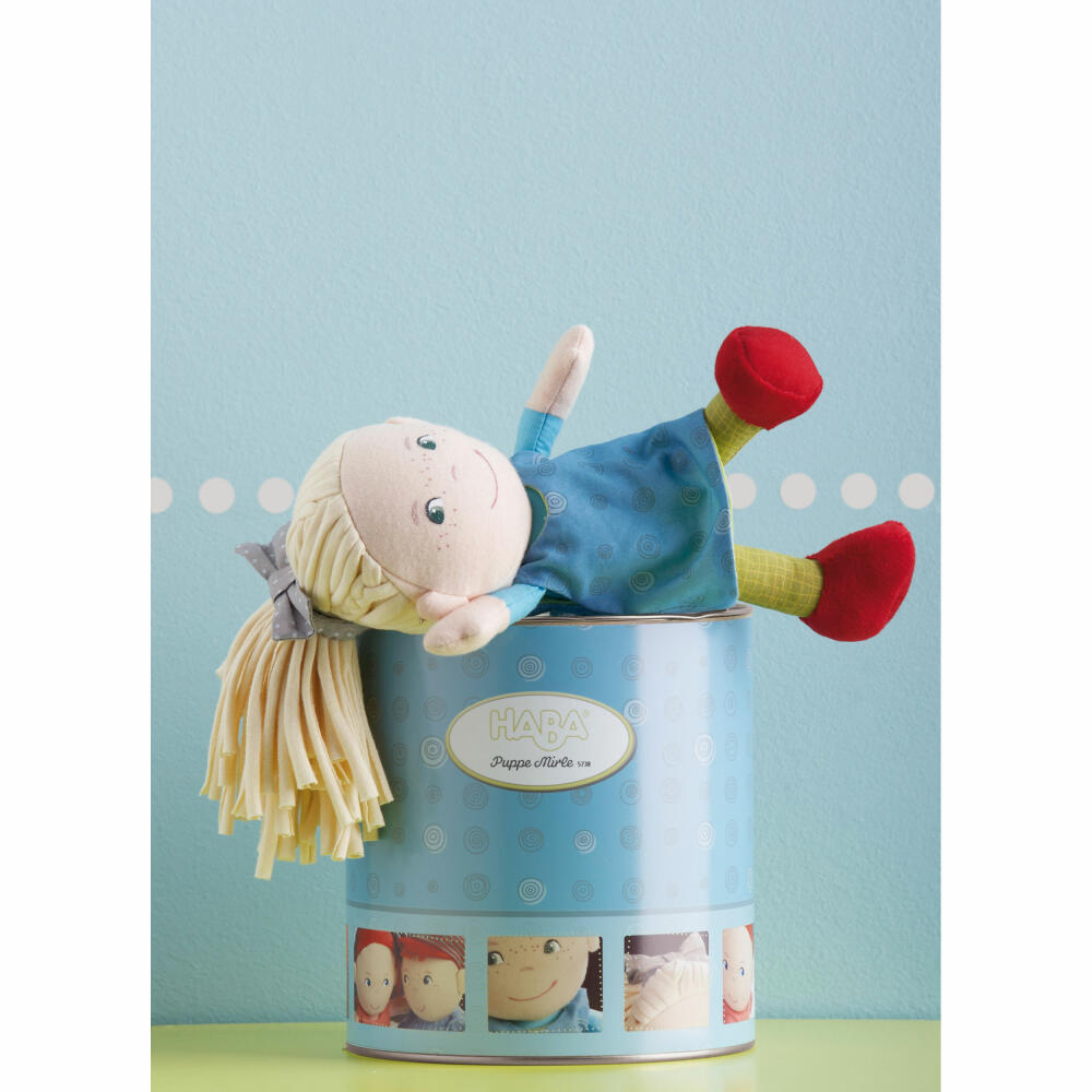 HABA doll Mirle, cloth doll, cuddly doll for toddlers, from 6 months, polyester, 20 cm, 5738