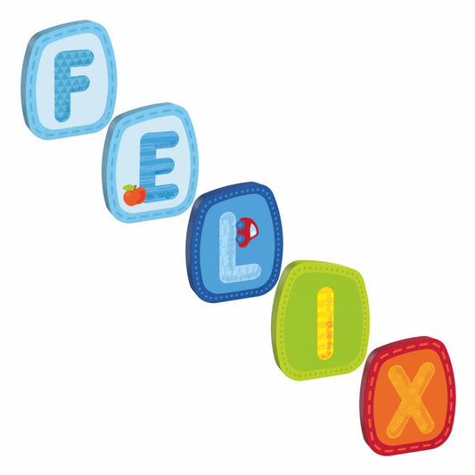 HABA wooden letters, name Felix, letters, door sign, wall, decoration, children's room, child, baby