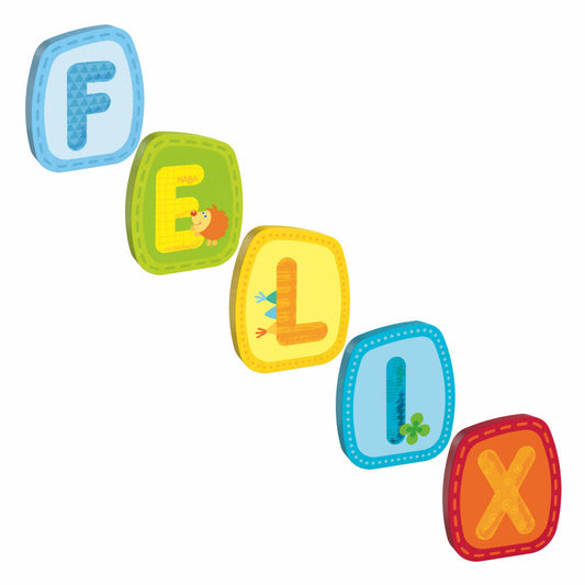 HABA Holzbuchstaben, Name Felix, Buchstaben, Türschild, Wand, Dekoration, Kinderzimmer, Kind, Baby