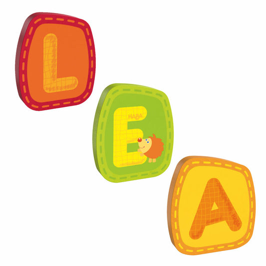 HABA Holzbuchstaben, Name Lea, Buchstaben, Türschild, Wand, Dekoration, Kinderzimmer, Kind, Baby