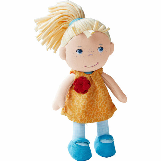 HABA Puppe Joleen, Stoffpuppe, Kuschelpuppe, Plüschpuppe, ab 6 Monaten, 20 cm, 306205