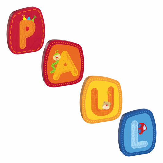 HABA wooden letters, name Paul, letters, door sign, wall, decoration, children's room, child, baby