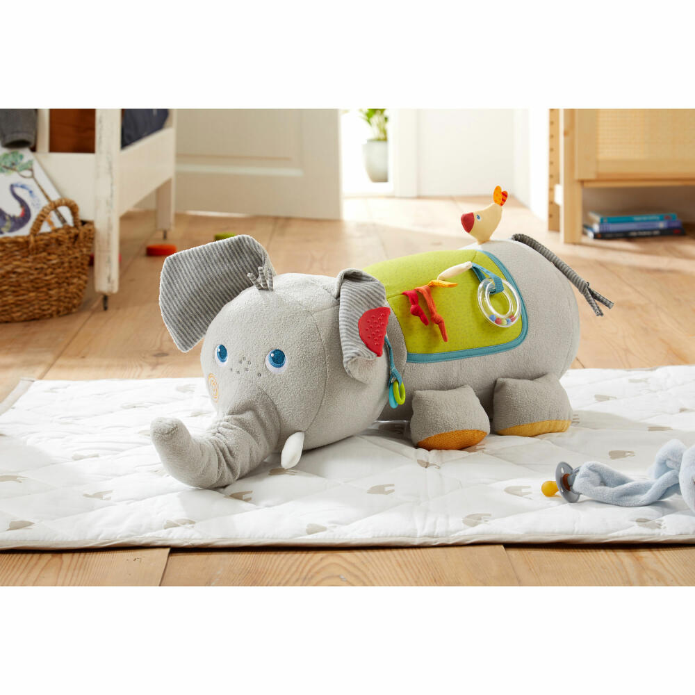 HABA Explorer Animal Elephant, Motor Skills Toy, Stuffed Animal, Plush Toy, Motor Skills Toy, 306454