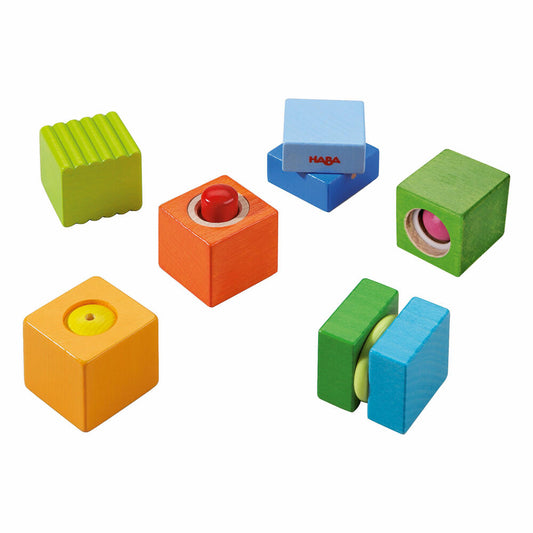 HABA Entdeckersteine Klangspaß, 6-tlg., Holzbausteine, Bausteine, Spielzeug, 7628