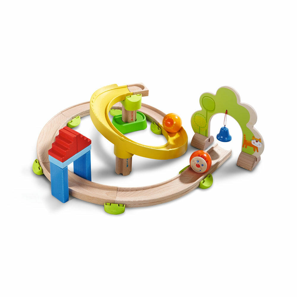 HABA Kugelbahn Kullerbü Kringelbahn, 26-tlg., Murmelbahn, Kugel Bahn, Murmel, Spielzeug, 300439