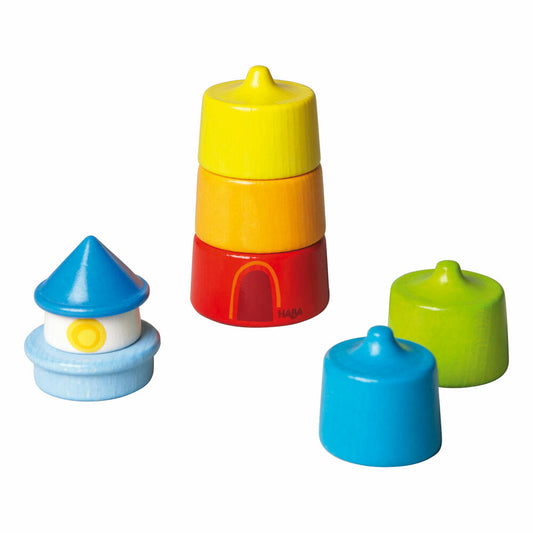 HABA stacking game lighthouse, 6 pcs., children's games, stacking game, children's games, 300170