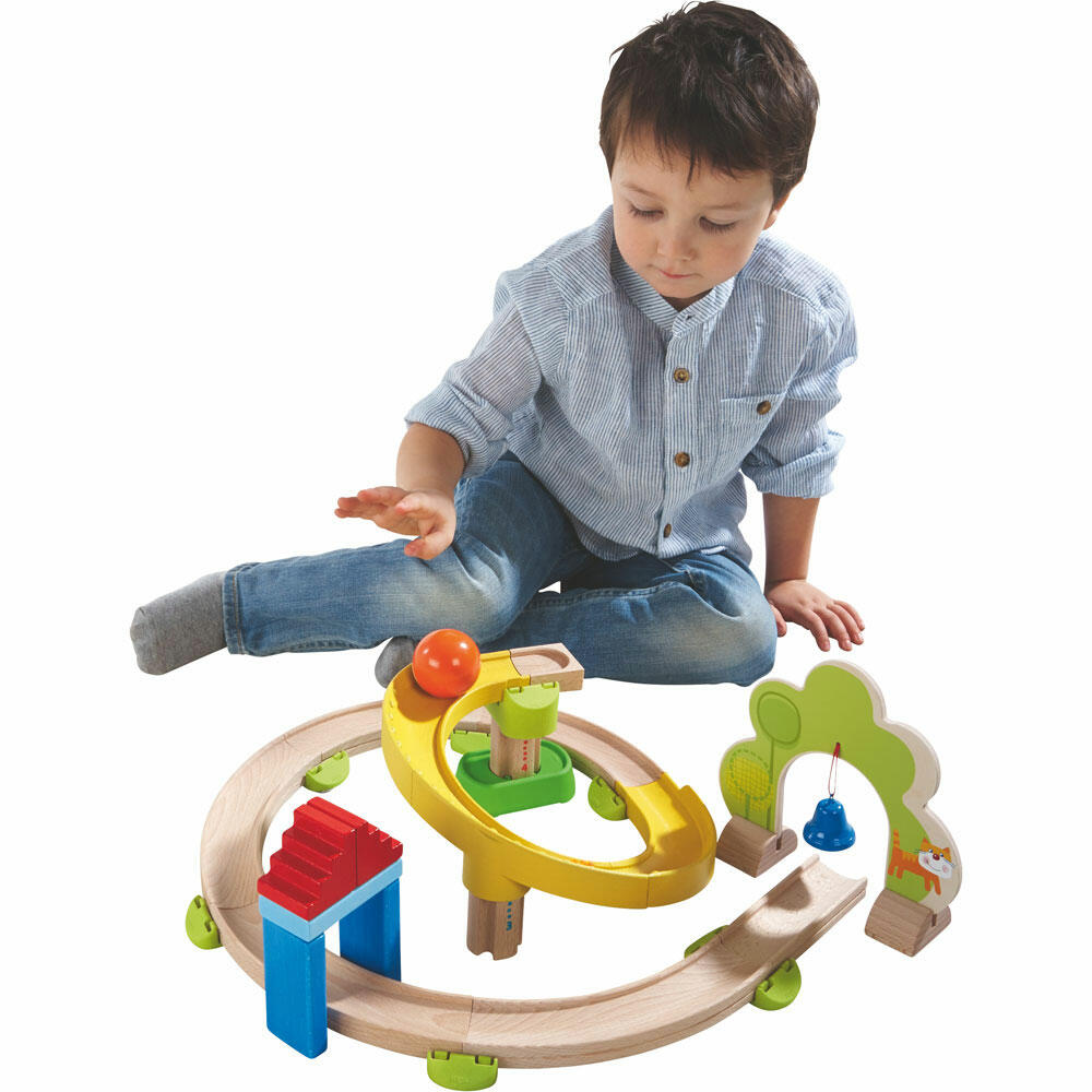 HABA Kugelbahn Kullerbü Kringelbahn, 26-tlg., Murmelbahn, Kugel Bahn, Murmel, Spielzeug, 300439