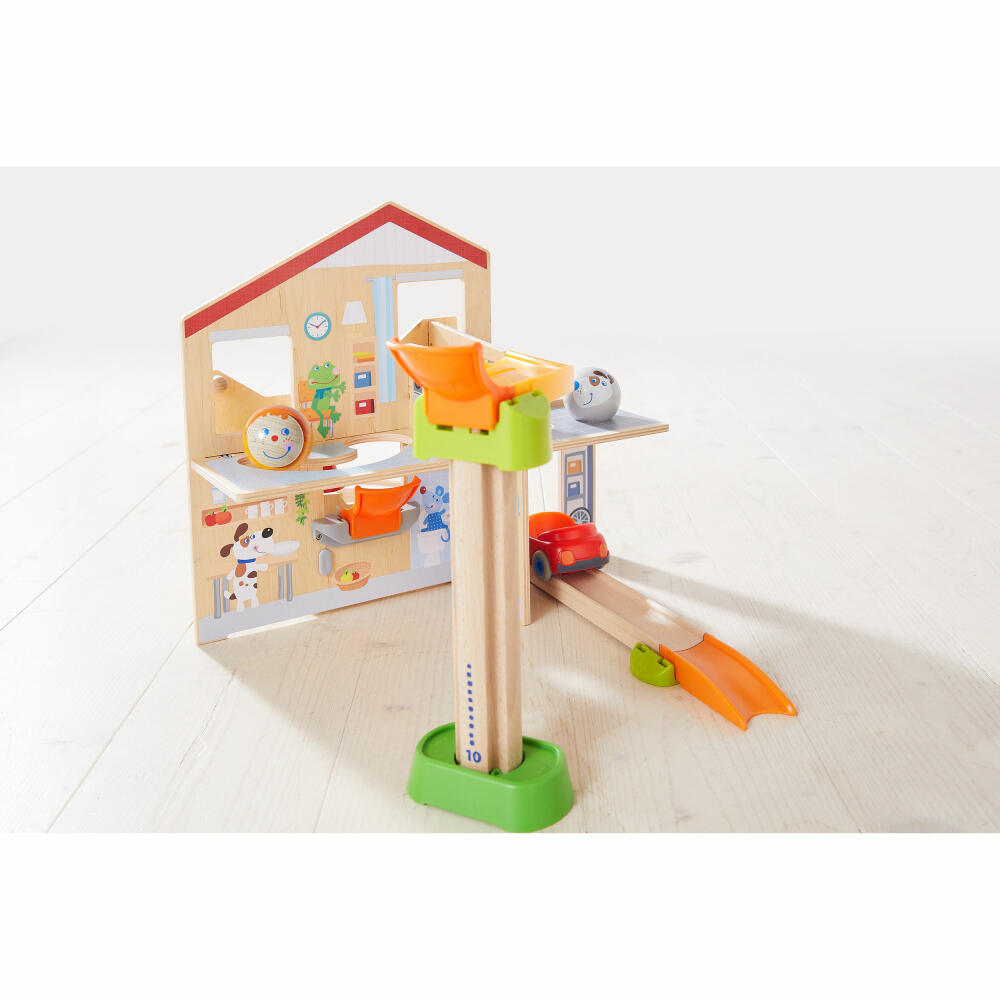 HABA Kullerbü - Kullerhausen play track, 17 pcs., ball track, toy, from 2 years, 307198