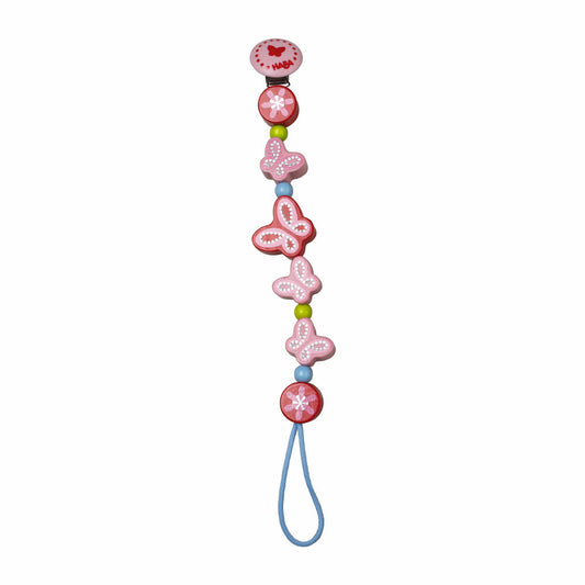 HABA Schnullerkette Schmetterlingszauber, Schnuller Kette, Babyschnuller, Babyausstattung, 301113