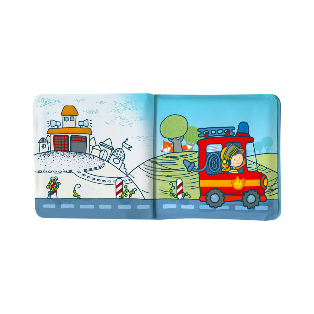 HABA Magic Bath Book Fire Brigade, Bath Toy, Play Book, Children, Toys, from 18 months, 2011704001