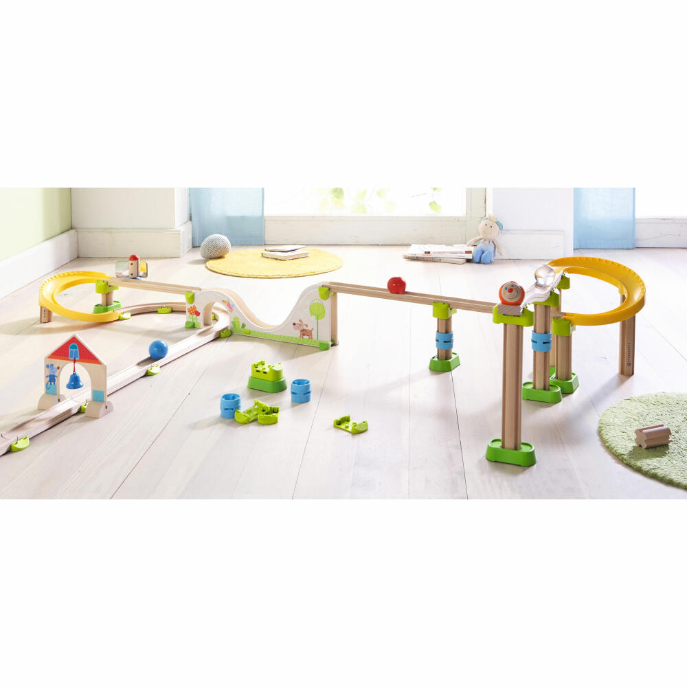 HABA Kullerbü supplementary set floor connectors, 8 pcs., supplement for ball track, connectors, 300848