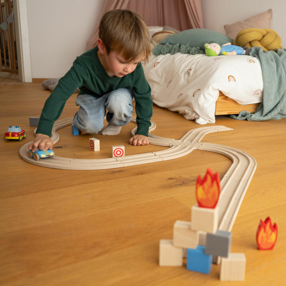 HABA Cars Meine erste Rennbahn, mit 2 Autos, Rennstrecke, Spielzeug, Kinder, ab 2 Jahren, 2011834001