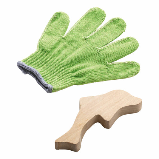 HABA Terra Kids Schnitzhandschuh-Set, Schnitz Handschuh, Kinder Schnittschutz, 300318 Sortiert