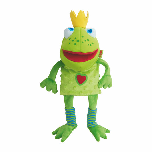 HABA Handpuppe Froschkönig, Puppe Figur, Handtheater, Theaterfigur, Kuschelpuppe, Spielzeug, 300490
