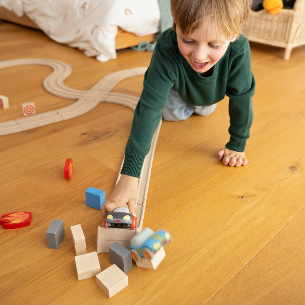 HABA Cars Meine erste Rennbahn, mit 2 Autos, Rennstrecke, Spielzeug, Kinder, ab 2 Jahren, 2011834001
