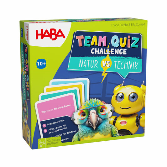 HABA Team Quiz Challenge - Nature vs. Technology, quiz game, knowledge game, family game, ages 10 and up, 2010897001