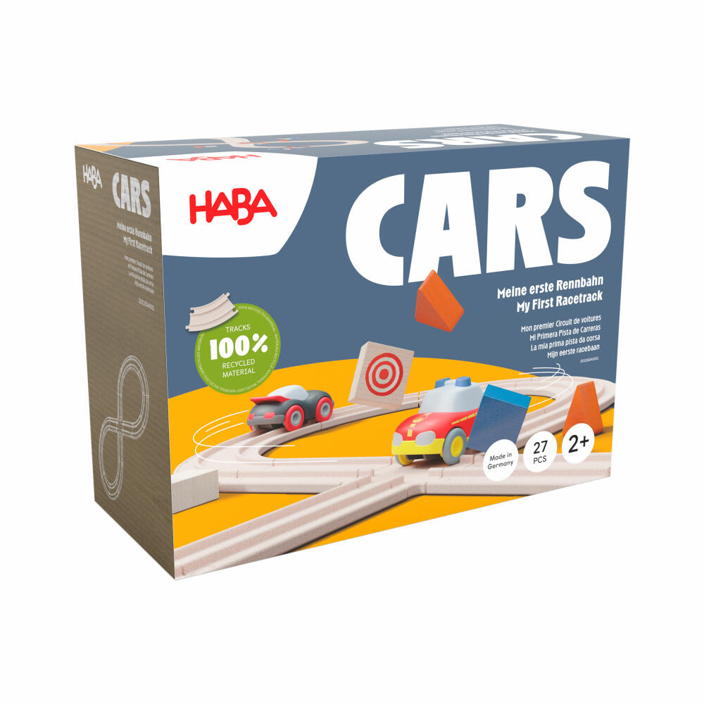 HABA Cars Meine erste Rennbahn, mit 2 Autos, Rennstrecke, Spielzeug, Kinder, ab 2 Jahren, 2011834001