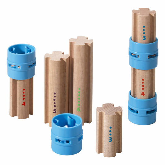 HABA Kullerbü Supplementary Set Columns, Supplement for Marble Run, Connecting Pieces, 300850