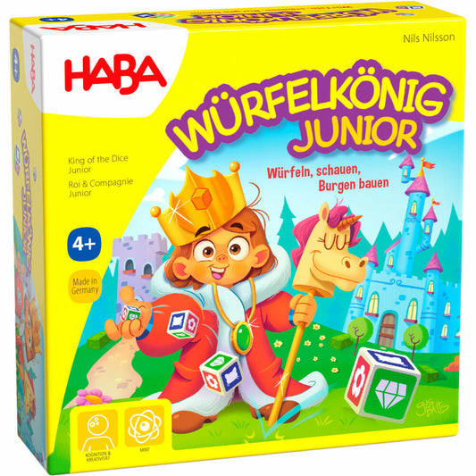 HABA Children's Game Dice King Junior, Dice Game, Children's Game, from 4 years, 1307126001