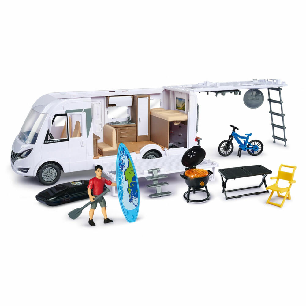 Dickie Toys Motorhome Set, Camping Car, Playset, Camping Van, with Toy Figure, 203837021